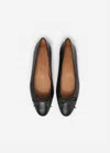 Flattered Bodil Leather Ballet Flats In Black