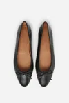 Flattered Bodil Leather Ballet Flat In Black