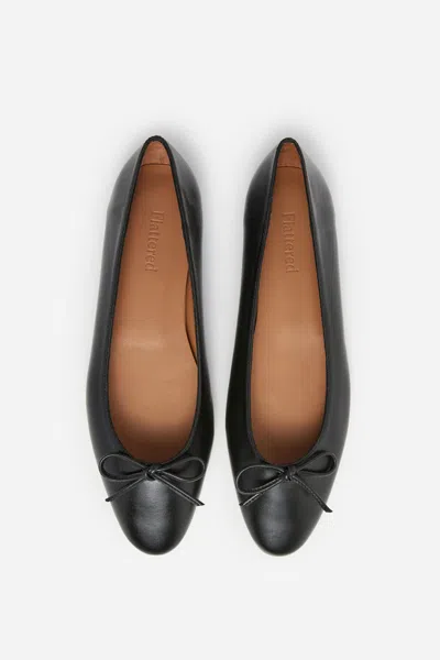 Flattered Bodil Leather Ballet Flat In Black