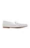Flattered Bonbon Leather Loafers In White