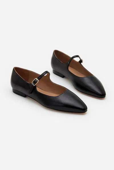 Flattered Camila Leather Mary Jane In Black