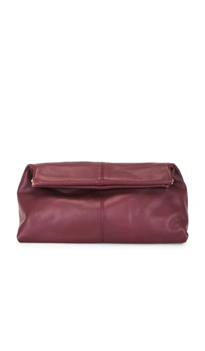 Flattered Clay Clutch In Burgundy