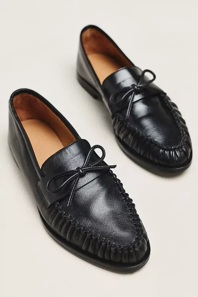 Flattered Dylan Leather Loafers In Black