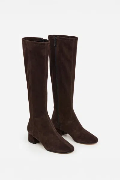 Flattered Eden Knee-high Suede Boots In Brown