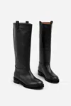 Flattered Florentine Tall Leather Boot In Black