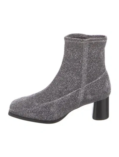 Pre-owned Flattered Glitter Boots In Gray