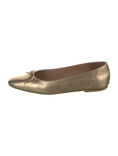Pre-owned Flattered Leather Ballet Flats In Green