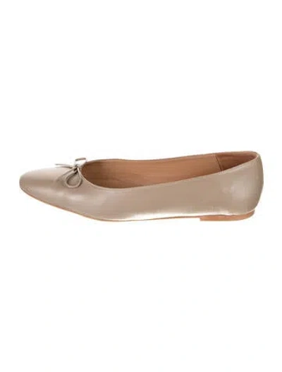 Pre-owned Flattered Leather Ballet Flats In Neutrals