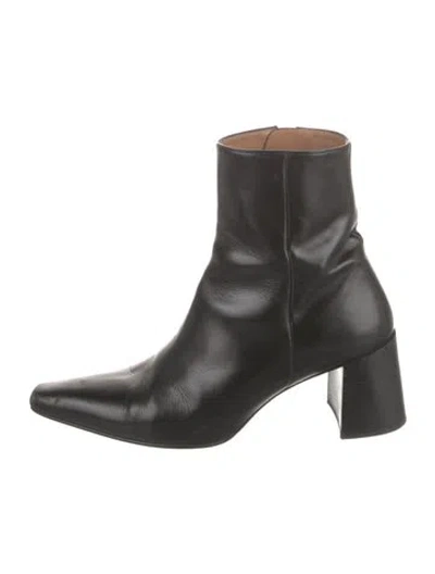 Pre-owned Flattered Leather Boots In Black