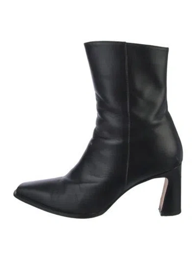 Pre-owned Flattered Leather Boots In Black