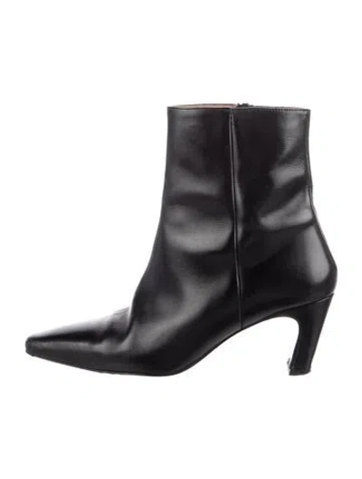Pre-owned Flattered Leather Boots In Black