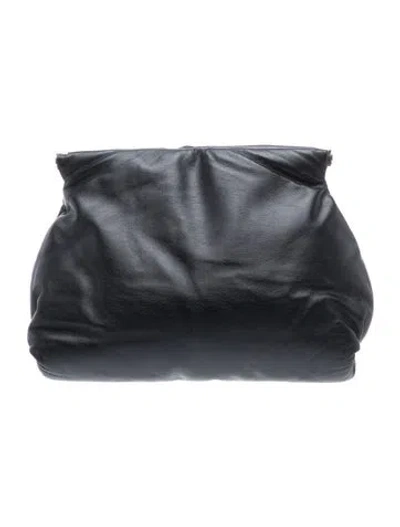 Pre-owned Flattered Leather Evening Bag In Black