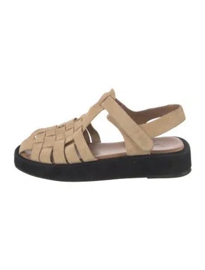 Pre-owned Flattered Leather Flats In Black/neutrals