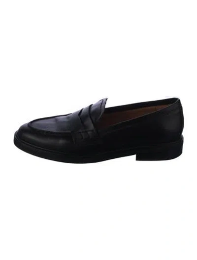 Pre-owned Flattered Leather Loafers In Black