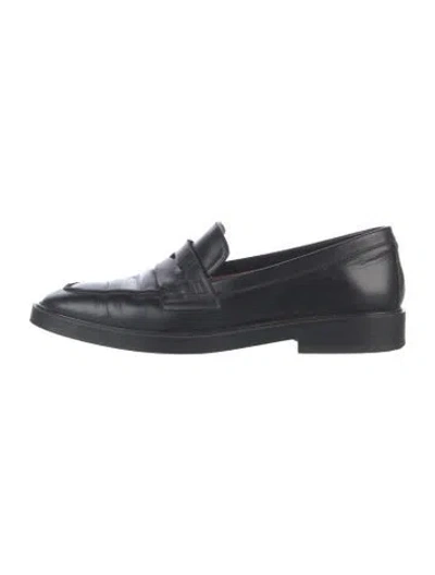 Pre-owned Flattered Leather Loafers In Black