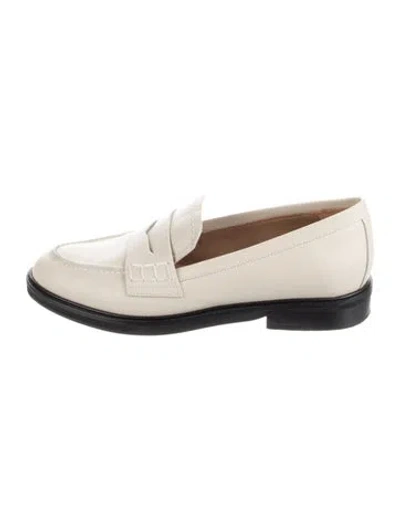 Pre-owned Flattered Leather Loafers In Neutrals