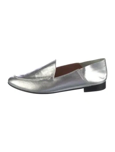 Pre-owned Flattered Leather Loafers In Silver