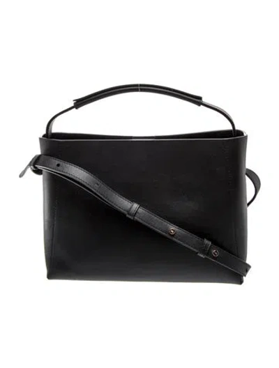 Pre-owned Flattered Leather Shoulder Bag W/ Tags In Black