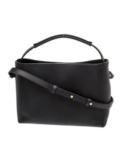 Pre-owned Flattered Leather Top Handle Bag In Black