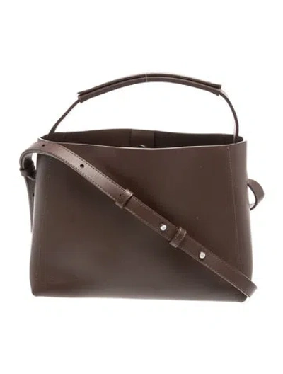 Pre-owned Flattered Leather Top Handle Bag In Brown