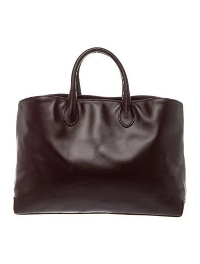 Pre-owned Flattered Leather Tote In Brown