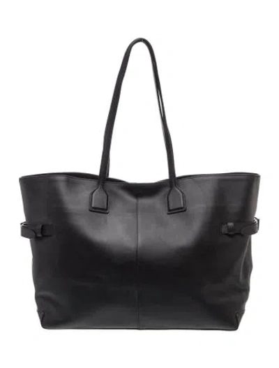 Pre-owned Flattered Leather Tote In Grey