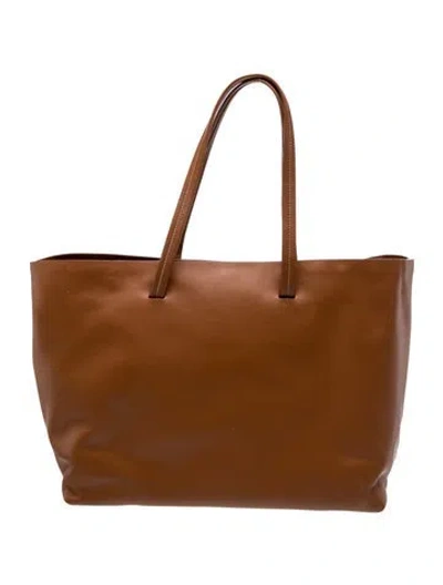 Pre-owned Flattered Leather Tote W/ Tags In Brown