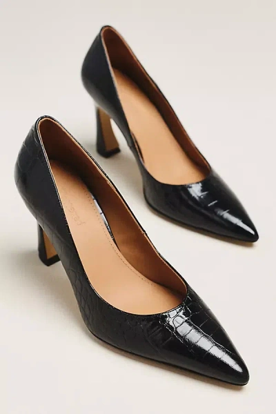 Flattered Leonie Croco Heels In Black
