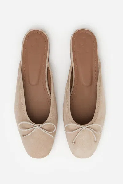 Flattered Malva Suede Ballet Mule In Pink