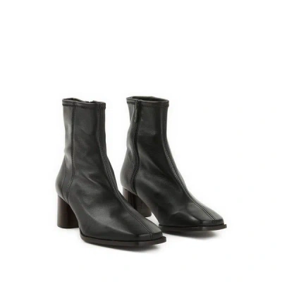 Flattered Margret Leather Ankle Boots In Black