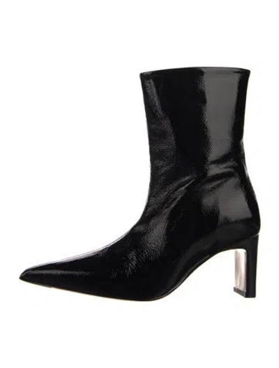 Pre-owned Flattered Patent Leather Boots In Blue