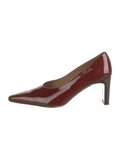 Pre-owned Flattered Patent Leather Pumps In Brown