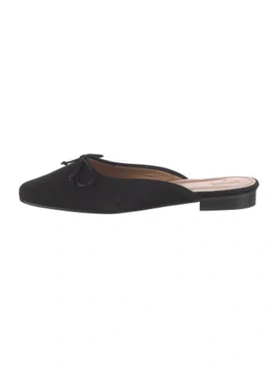 Pre-owned Flattered Suede Bow Accents Mules In Multi