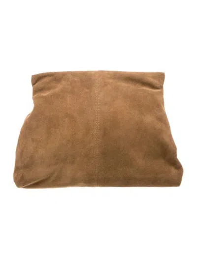 Pre-owned Flattered Suede Clutch In Neutrals