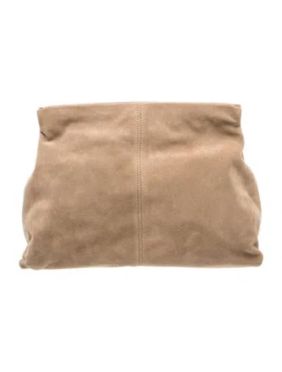 Pre-owned Flattered Suede Clutch In Neutrals