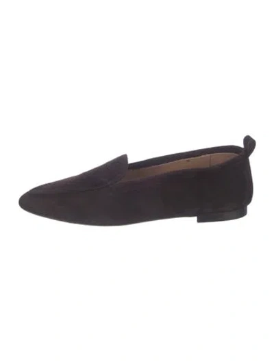 Pre-owned Flattered Suede Loafers In Purple