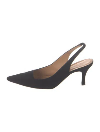 Pre-owned Flattered Suede Slingback Pumps In Blue