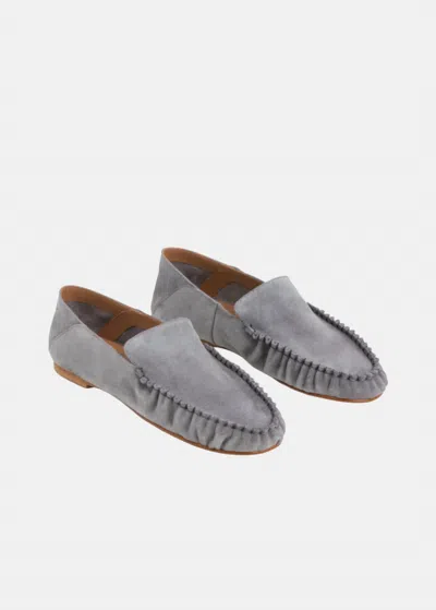 Flattered Women's Bon Bon Suede Loafers In Stone/pearl Grey In Gray