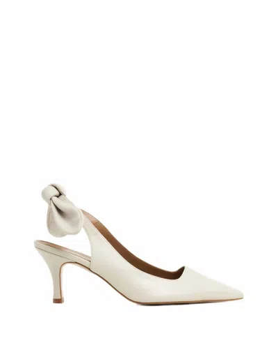 Flattered Women's Franchesca Bow Leather Heels In Creme In White