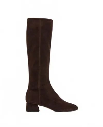 Flattered Women's Suede Eden Boots In Chocolate In Brown