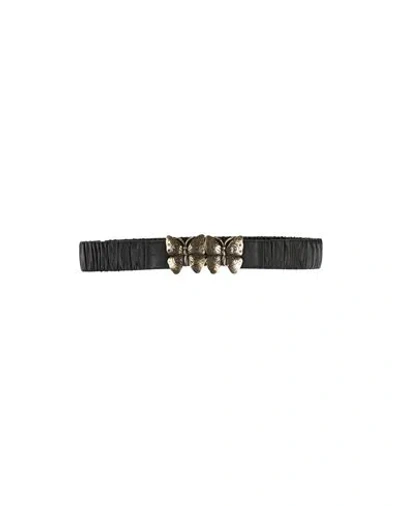 Flavia Palombo Woman Belt Black Size Ii Soft Leather
