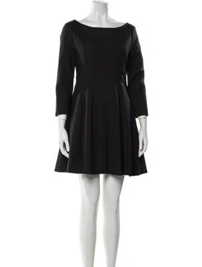 Pre-owned Flavio Castellani Bateau Neckline Mini Dress In Blue