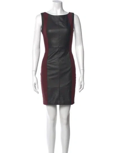 Pre-owned Flavio Castellani Bateau Neckline Mini Dress In Multi
