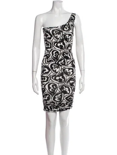 Pre-owned Flavio Castellani Patterned Mini Dress In White
