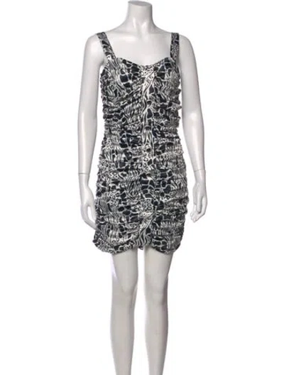 Pre-owned Flavio Castellani Printed Mini Dress In White