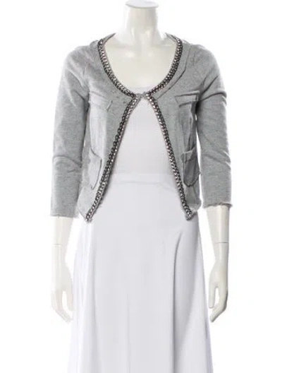 Pre-owned Flavio Castellani Scoop Neck Sweater In Silver