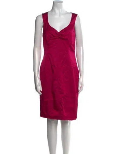 Pre-owned Flavio Castellani Silk Knee-length Dress In Pink