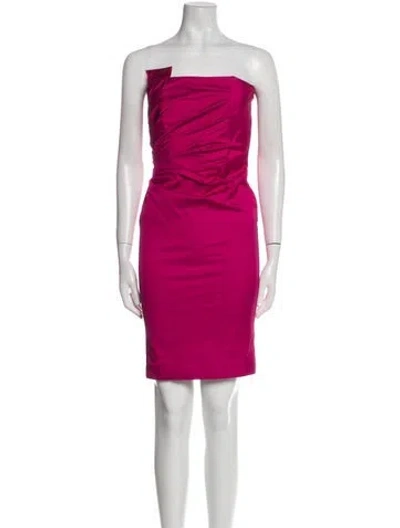 Pre-owned Flavio Castellani Strapless Mini Dress In Pink