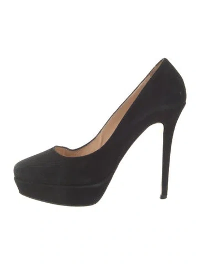 Pre-owned Flavio Castellani Suede Pumps In Black