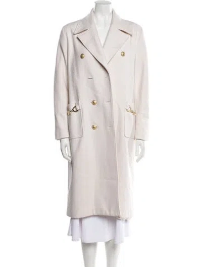 Pre-owned Flavio Castellani Virgin Wool Trench Coat In Neutral
